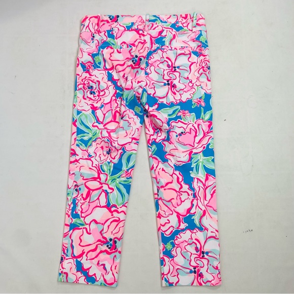 Lilly Pulitzer Style No 49057 Pink Floral Pant Womens Size 6 Crop Capri - Picture 8 of 10